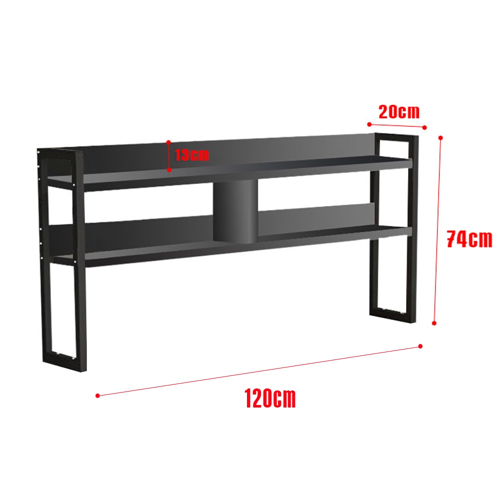 Bàn làm việc khung sắt đen kèm giá sách trên mặt bàn, dễ dàng lắp ráp, khung sắt sơn tĩnh điện chắc chắn, tiện lợi