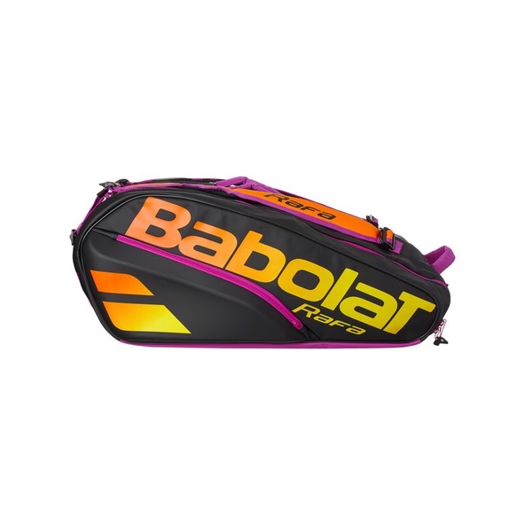 Túi Tennis Babolat PURE AERO RAFA mẫu mới màu đen phối tím cam