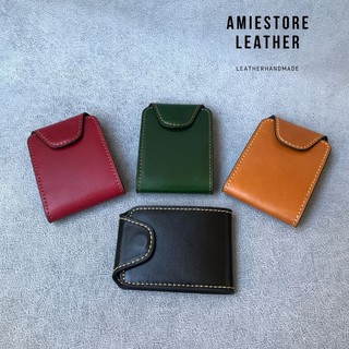 [ Rẻ Nhất ] Ví Sen Da Bò - Da Pullup Màu Đỏ - Amiestore