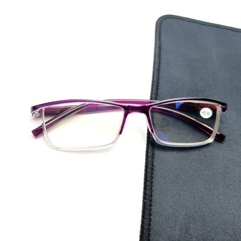 (KIQI-FASHION) COD Kính Đọc Sách Chống Ánh Sáng Xanh Hình Vuông Phong Cách Retro Thời Trang Unisex