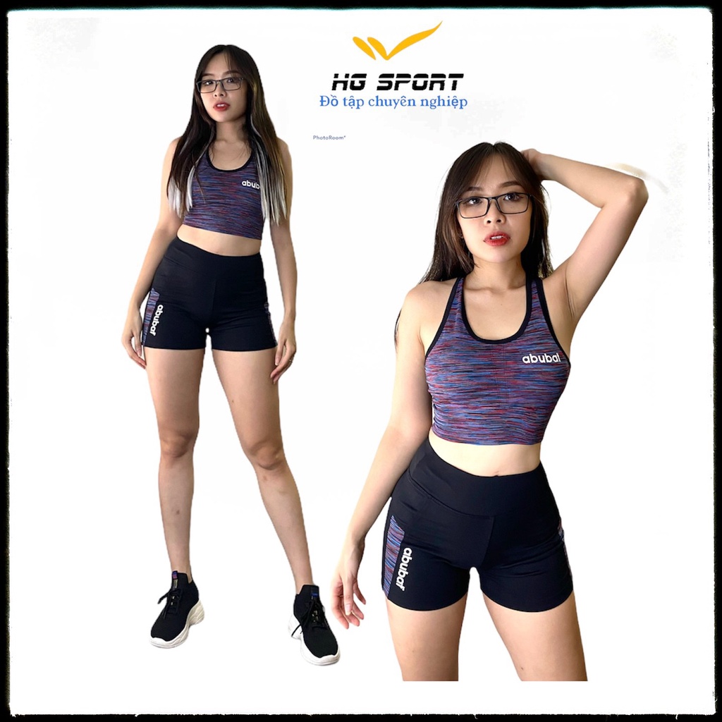 Bộ Đùi Tập Gym Aerobic, Bộ Quần Đùi Áo Croptop Thể Thao Nữ Phối Lưới Gợi Cảm, Dáng Ôm Body BD04