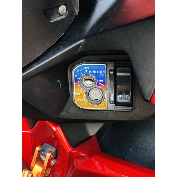 Tem Ốp Ổ Khoá Titan Khò 3D Các Dòng Xe Có Sẵn Keo 3M