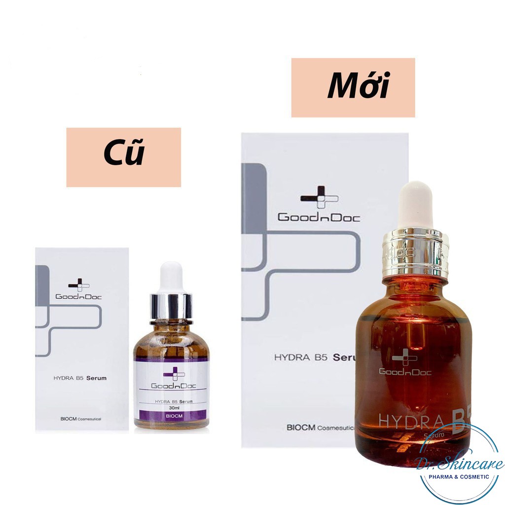 [CHÍNH HÃNG] Serum dưỡng ẩm trắng sáng da, mờ thâm nám, chống lão hóa GOODNDOC HYDRA B5 SERUM 30ml