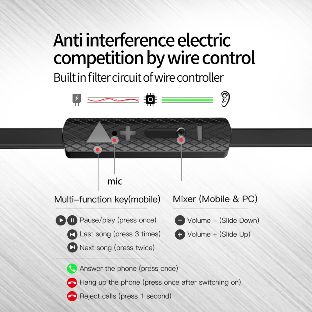 Tai nghe chơi game Plextone G23 bằng kim loại có mic jack cắm 3.5mm chất lượng cao