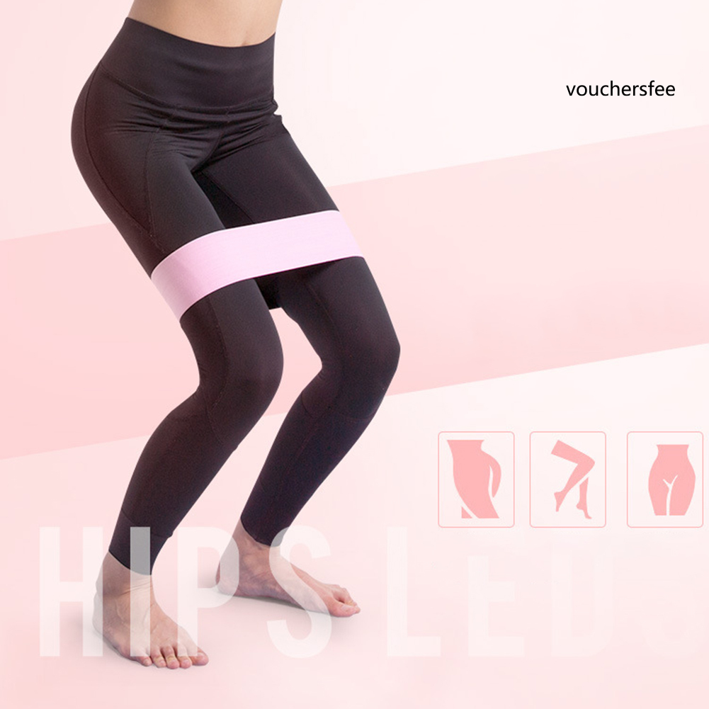 [VOU] Cotton Gym Home Body Shaping Fitness Yoga Hip Leg Circle Elastic Resistance Band