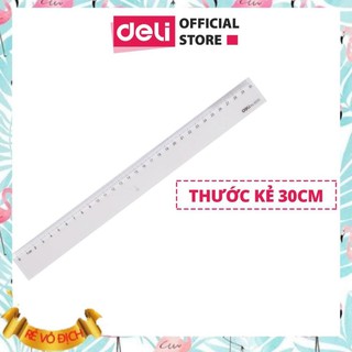 Thước kẻ 30cm Deli, trong suốt - 2 chiếc - E6230