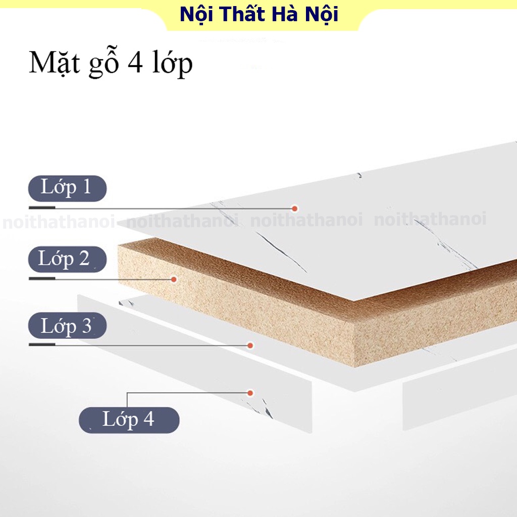 Bàn sofa, bàn cafe mặt gỗ vân đá, hộc bàn rộng rãi lưu trữ đồ, chân sắt màu vàng sơn tĩnh điện chắc chắn, sang trọng