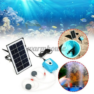 Máy Bơm Oxy Cho Bể Cá Sử Dụng Năng Lượng Mặt Trời 6v 3.5w Kèm 2 Đá Xanh Dương / Đen