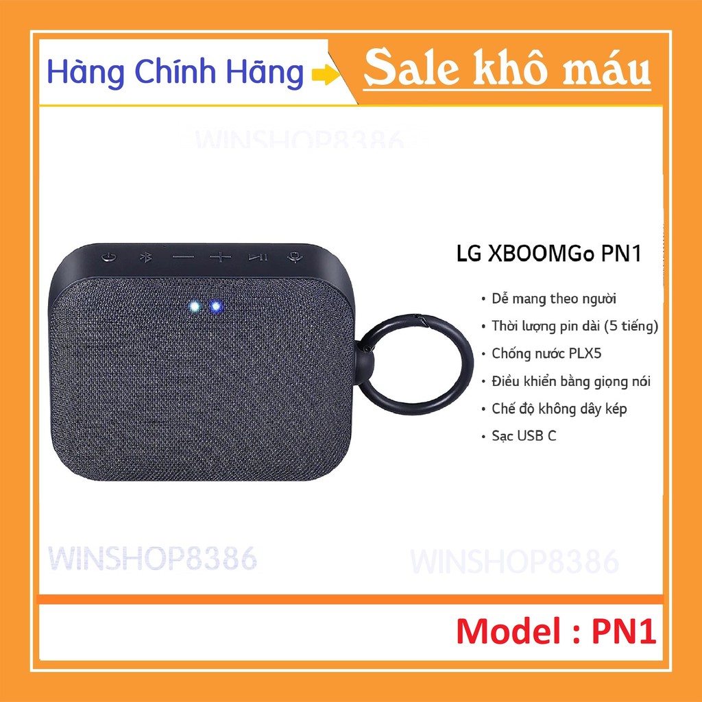 [Mã 2404EL10K giảm 10K đơn 20K] Loa Bluetooth LG XBOOMGo PN1 - 100% Chính Hãng