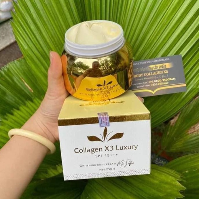 Kem Body Luxury X3 Collagen 99% , Kem dưỡng trắng da toàn thân X3 250g