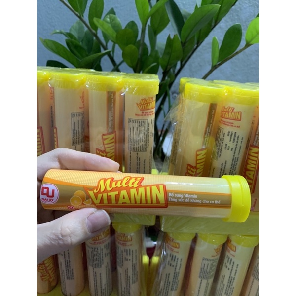 Viên sủi Vitamin C Pluszs- vị cam- giúp bố sung vitamin C, tăng sức bền thành mạch máu