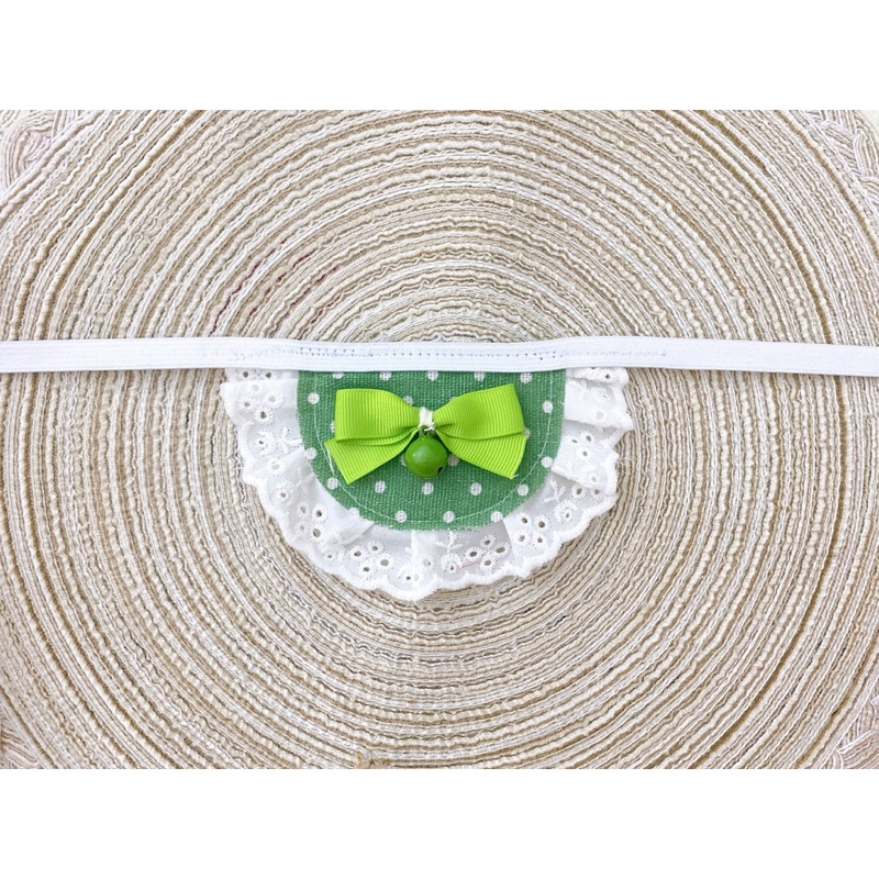 Vòng cổ thú cưng - Yếm chó mèo chuông nơ phối ren bèo