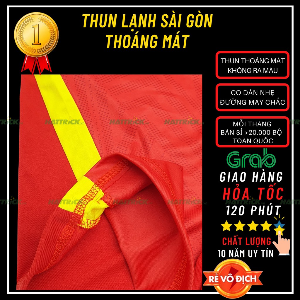 Áo bóng đá đội tuyển Việt Nam HERO BACK 2021 mới nhất (45kg - 78kg), thun Sài Gòn chất lượng, thoáng mát, may chắc chắn