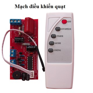 Mạch điều khiển quạt từ xa dành cho các loại quạt,Bộ mạch điều khiển từ xa cho quạt - Bản Tiếng Anh mạch đỏ xịn đủ ic