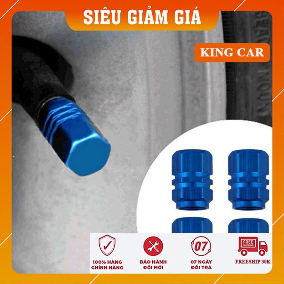 Bộ 04 nắp chụp trang trí và bảo vệ van ô tô, ốc trang trí vòi xe hơi- Shop KingCar