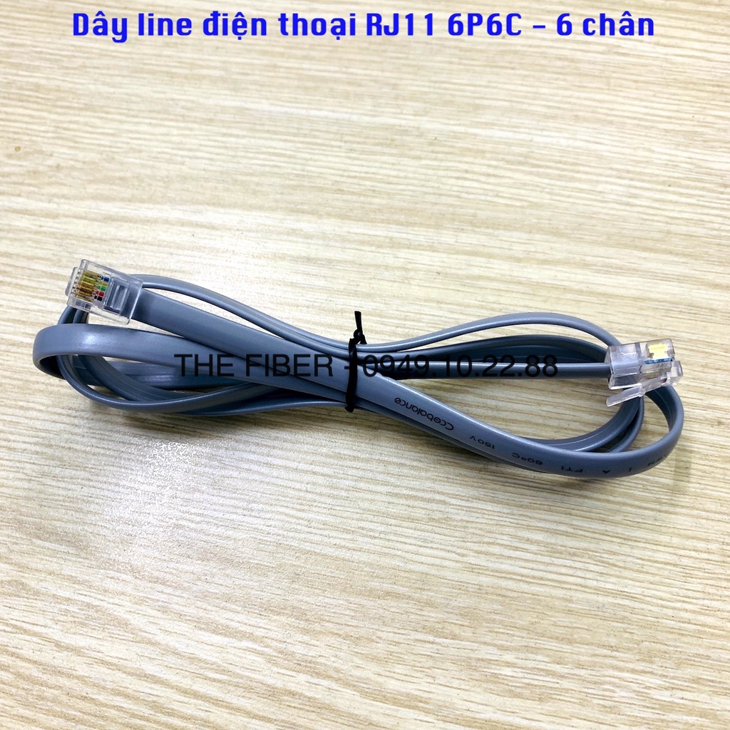 Dây line điện thoại RJ12 6P6C - 6 chân