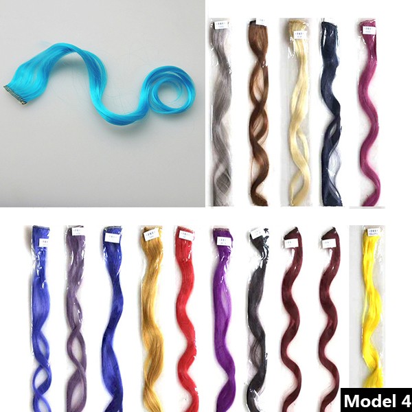 SSH 1PC Colorful Synthetic Hair Clip In Extension Women's Beauty Curly Hair Piece Wigs