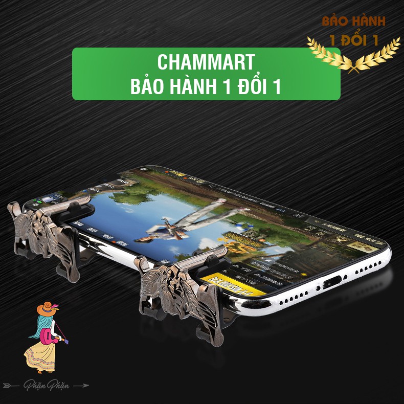 Bộ 2 nút bấm cơ chơi game sinh tồn PUBG ROS Gamepad mẫu sói bay Flying Wolf kim loại Phặn Phặn