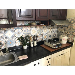 Decal gạch bông dán bếp hoa văn pattern - Mua 3 set tặng 1 set