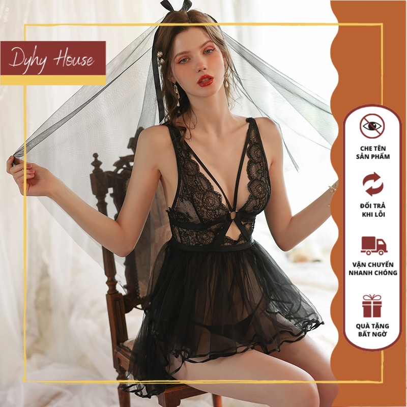 Váy Ngủ Nữ Thiết Kế Ren Lưới Ngực Gợi Cảm Vô Cùng Sexy 0038