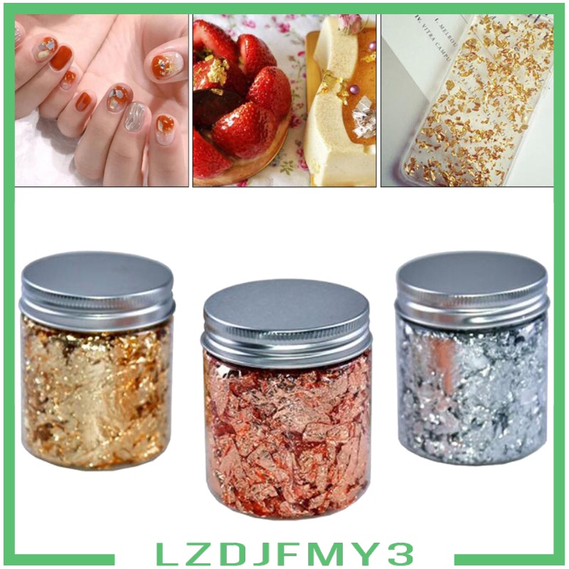 Pet home  3 Pcs Foil Flakes Luxury Nail Art Sequins Fragments Glitter Decor Decals