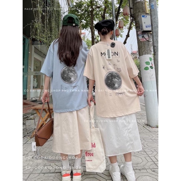 Áo Phông MOON Cổ Tròn Tay Lỡ Dáng Rộng Freesize Nam Nữ Kiểu Dáng Unisex Năng Động Trẻ Trung Basic | BigBuy360 - bigbuy360.vn