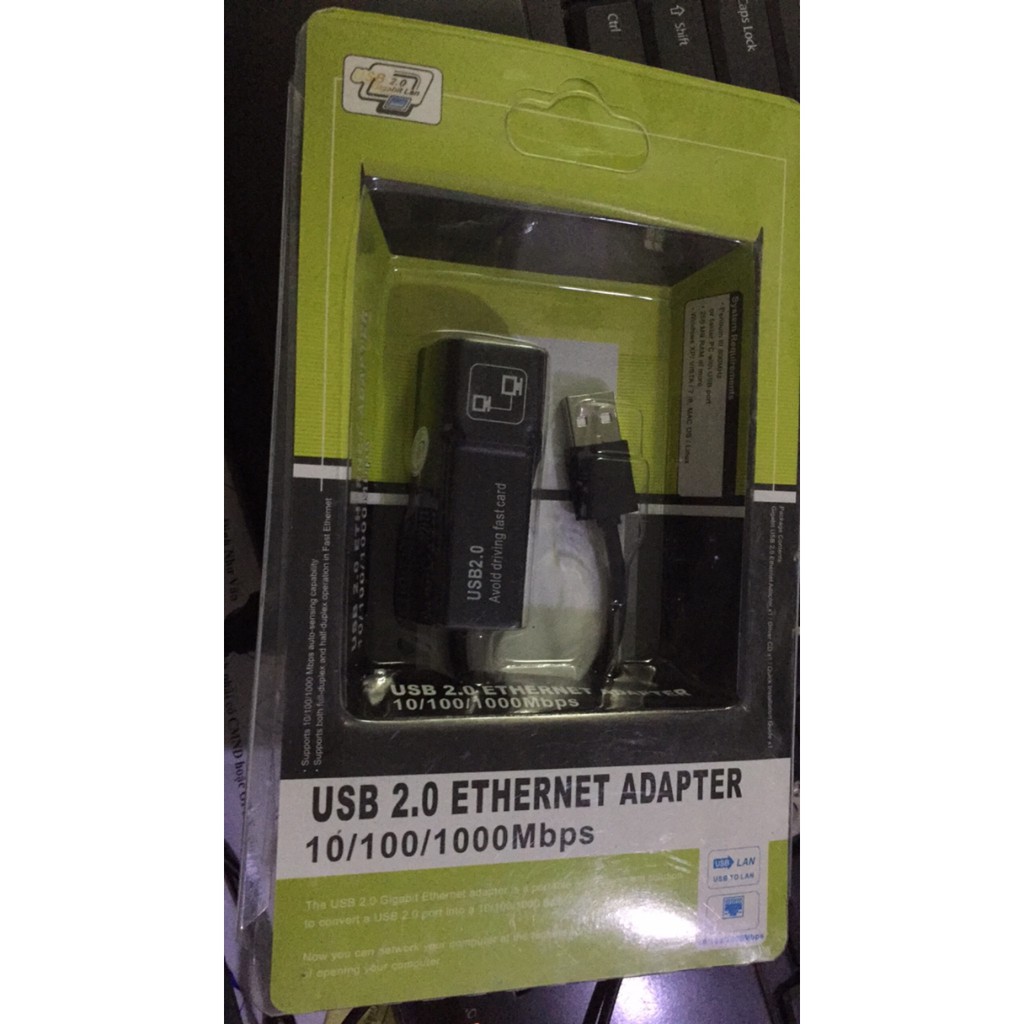 USB 2.0 to Ethernet Gigabit 10/100/1000 LAN Wired Network Adapter for Windows, Mac, Chromebook/Unix .