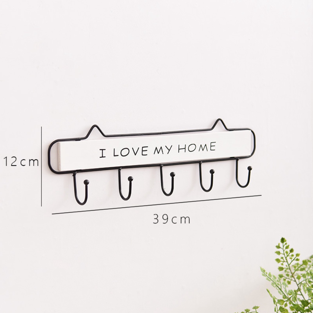 Thanh Móc Treo Tường I Love My Home 4 Và 5 Móc
