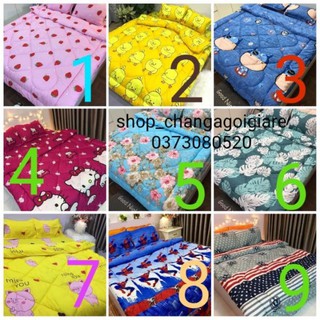 SET chăn phao ga gối 5 MÓN 2m2 x 2m CAO CẤP
