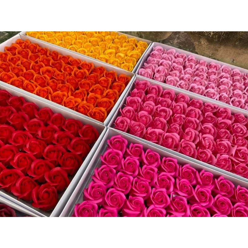 GIÁ TẬN XƯỞNG SẢN XUẤT, MỘT HỘP 50 ĐẦU BÔNG HOA HỒNG SÁP THƠM VĨNH CỬU,DÙNG BÓ,CẮM TẶNG BẠN BÈ ,TRANG TR