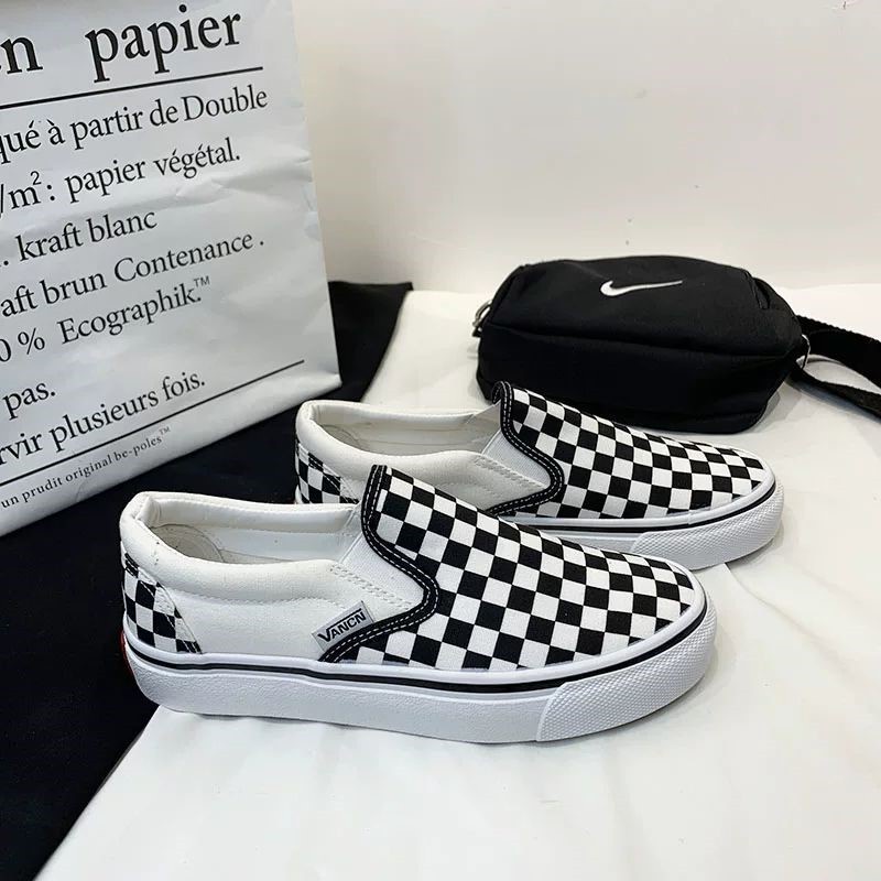 Giày van caro QC, giày thể thao lười slip on nam nữ full box - SAGI ĐẶNG