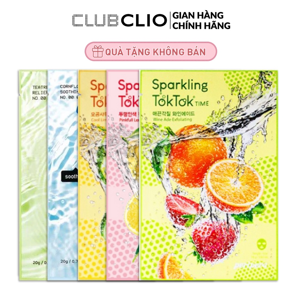 [QUÀ TẶNG KHÔNG BÁN]Combo 5 Mặt Nạ Peripera (01 Teatree+02 Cornflower+1 Cool Lime+2 Pinkfull+5 Wine) 18GX5