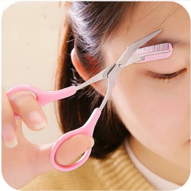 Kéo Cắt Tỉa Lông Mày 2 Trong 1 Bằng Thép Không Gỉ