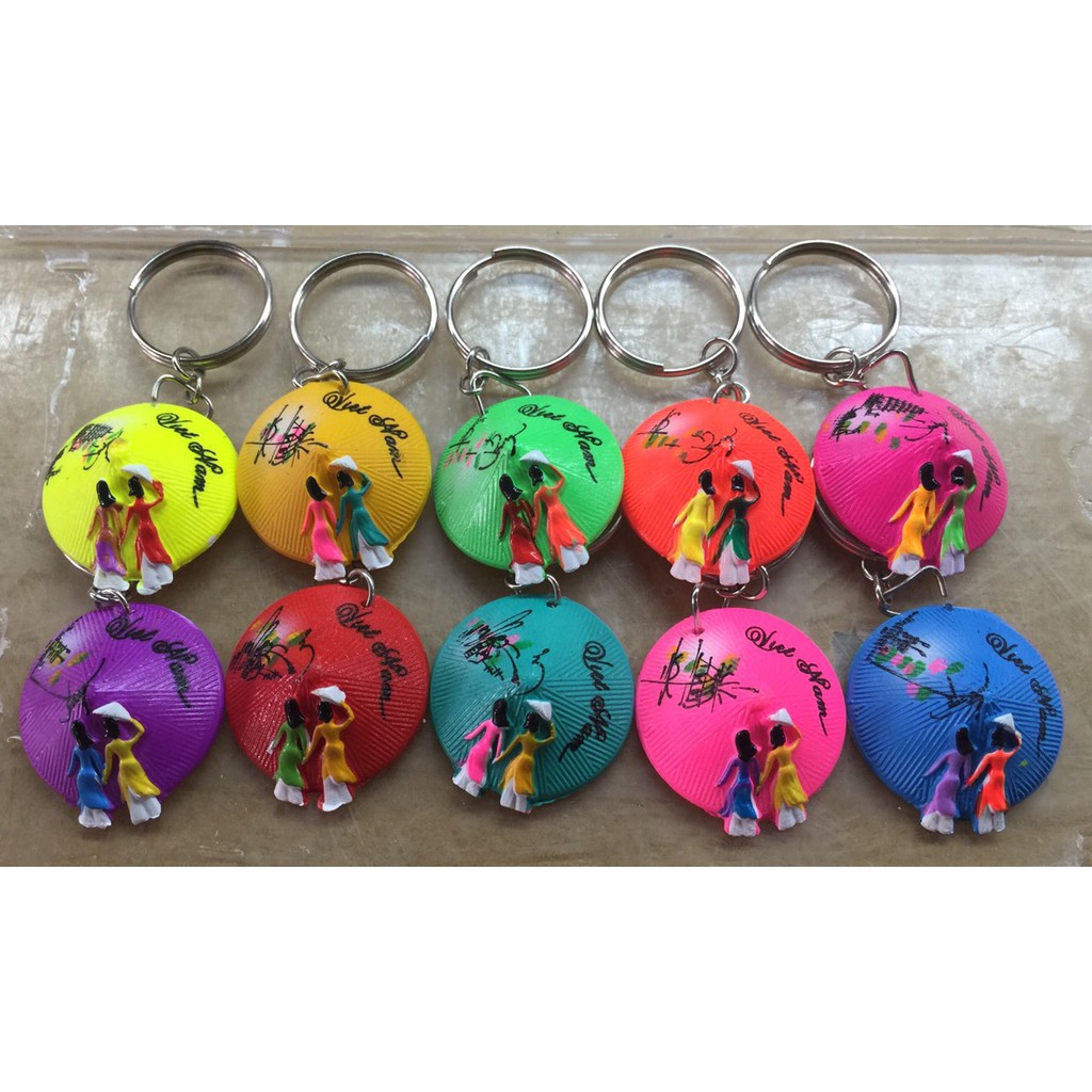 Móc khóa xinh xắn nón lá việt nam - Kích thước 3cm