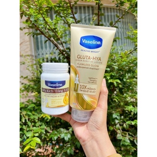 Combo Dưỡng Thể Vaseline Gluta + Kích Trắng Vaseline X10 (Ngày & Đêm )