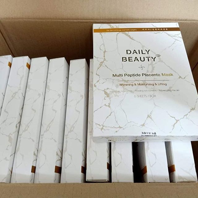 Mặt Nạ Nhau Thai Cừu Daily Beauty Multi Peptide Placenta Mask Hàn Quốc nuôi dưỡng làn da căng mịn, sạch mụn | BigBuy360 - bigbuy360.vn