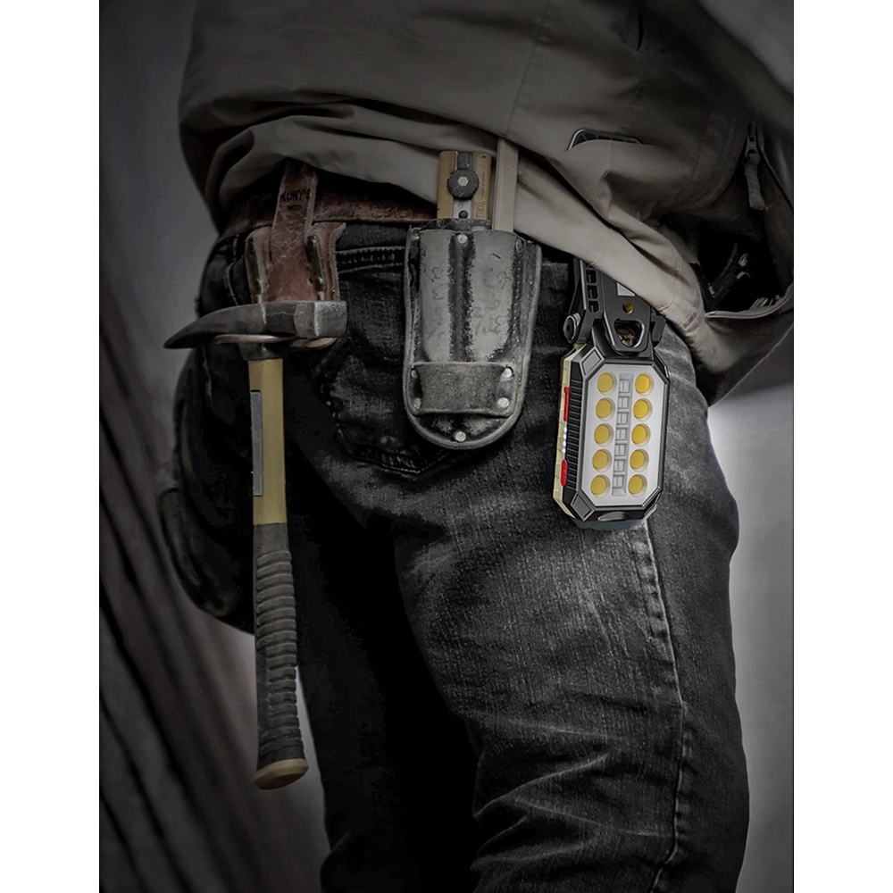 Đèn Pin LED COB Sạc USB Chống Nước Thiết Kế Hình Lồng Đèn Hít Nam Châm Điều Chỉnh Được