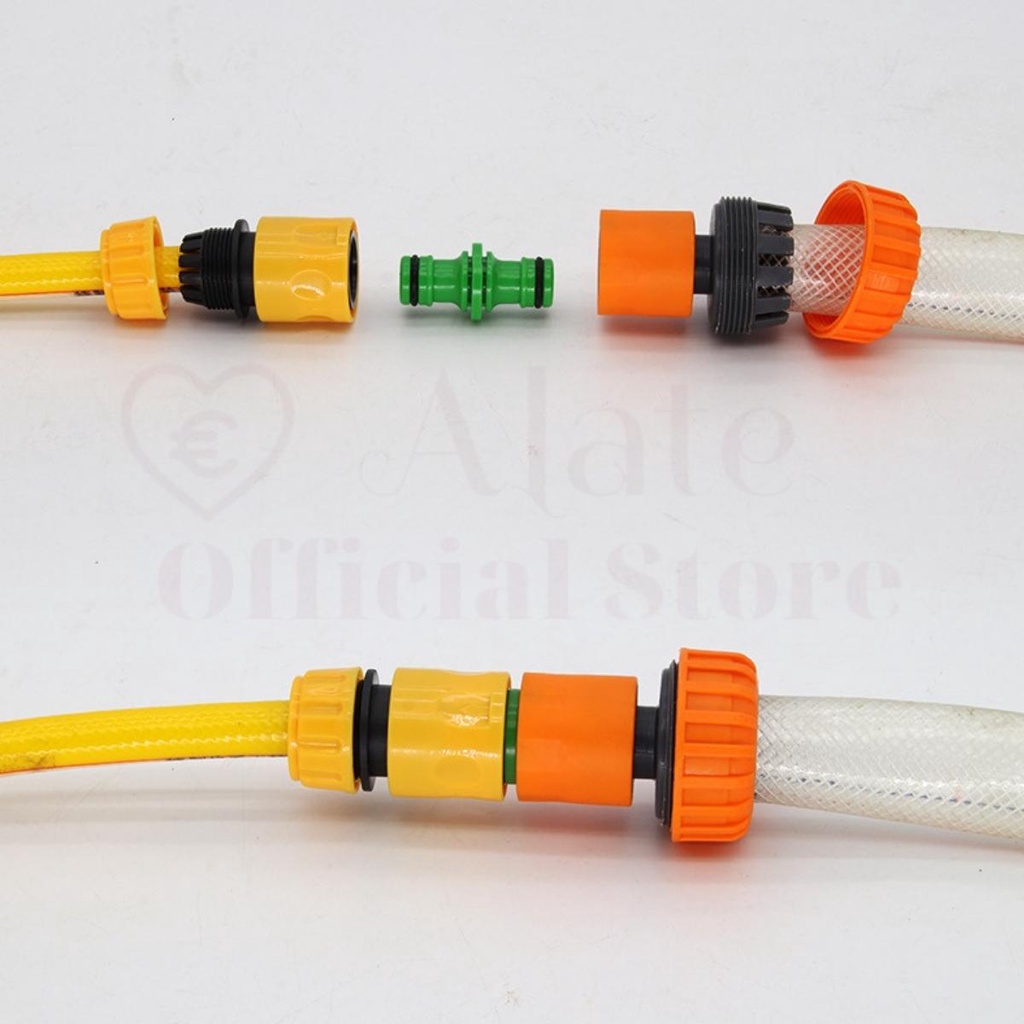Nối nhanh dây ống nước phi 16, 21, phi 27 vào vòi tưới cây và cấp nước, Khớp cút nối 1 chiều nhanh chóng, tiện lợi
