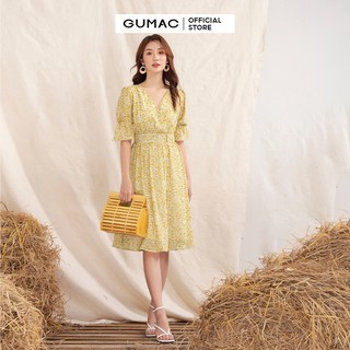 Đầm hoa eo nhún GUMAC DA1029