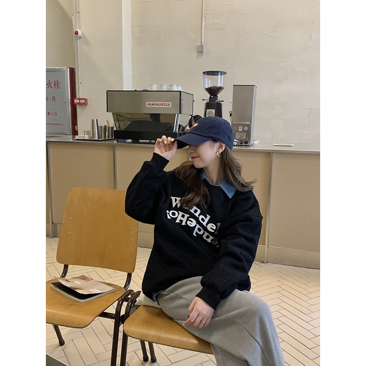 Áo Sweater nỉ nữ Hàn Quốc Áo Nỉ nữ Cao cấp Form rộng Ulzzang Thời trang In chữ Thu Đông | BigBuy360 - bigbuy360.vn