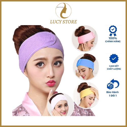 Băng đô quấn tóc quấn đầu dùng trong spa cá nhân, băng đô dán vải mềm - lucy store thiết bị vật tư spa