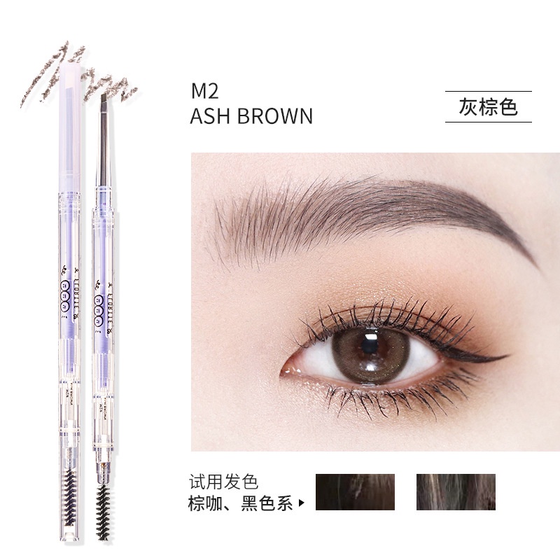 Bộ Bút Chì Vẽ Lông Mày Siêu Bền Chống Thấm Nước Không Phai Màu Flortte Dành Cho Người Mới Bắt Đầu