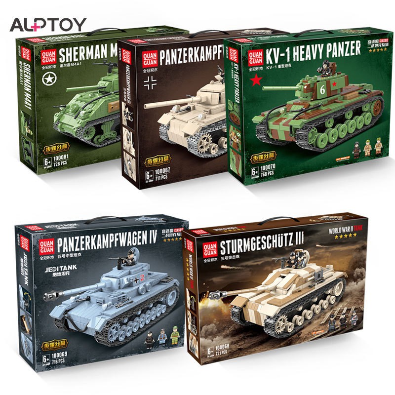 Đồ chơi lắp ráp xếp hình xe tăng quân sự Minifigures phát triển trí tuệ chất liệu cao cấp