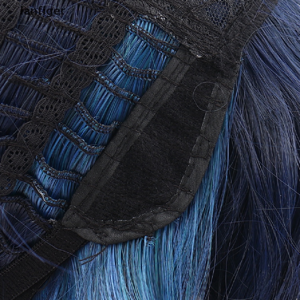 Tóc Giả Bện Bằng Sợi Tổng Hợp Màu Xanh Dương Gradient Hóa Trang Nhân Vật Game Genshin Va Chạm