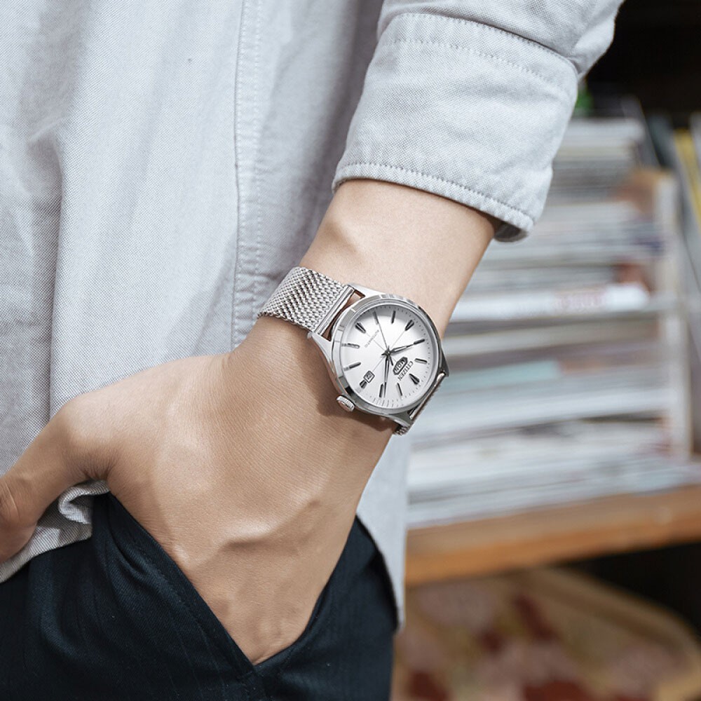 Đồng Hồ Citizen C7 Unisex Dây Thép Không Gỉ NH8390-89A - Mặt Trắng