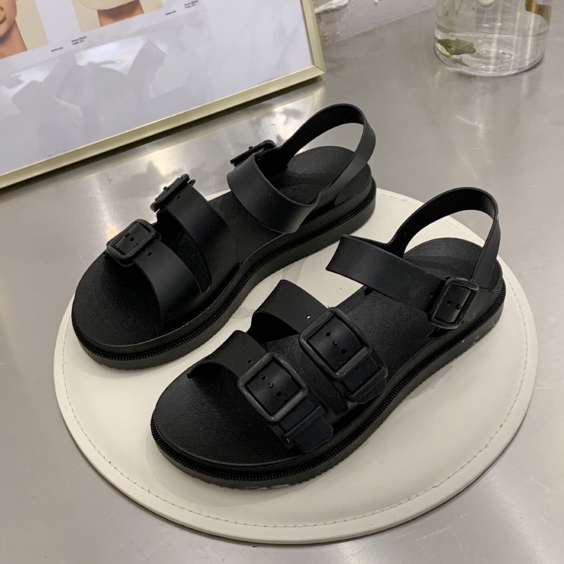 Giày sandal IELGY thời trang dễ dàng phối mọi trang phục đi biển/ra ngoài đế mềm mại màu trơn