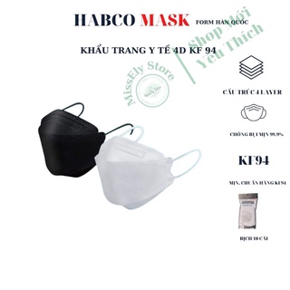 Khẩu trang kf94 4d habco mask chính hãng - khẩu trang kháng khuẩn - ảnh sản phẩm 6