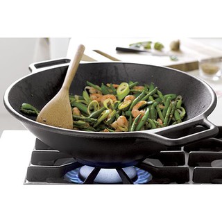 Chảo Gang Lodge Chảo Gang Sâu Lòng Bếp Từ Không Dính Đường Kính 36 Cm Kiểu Wok Lodge P14W3