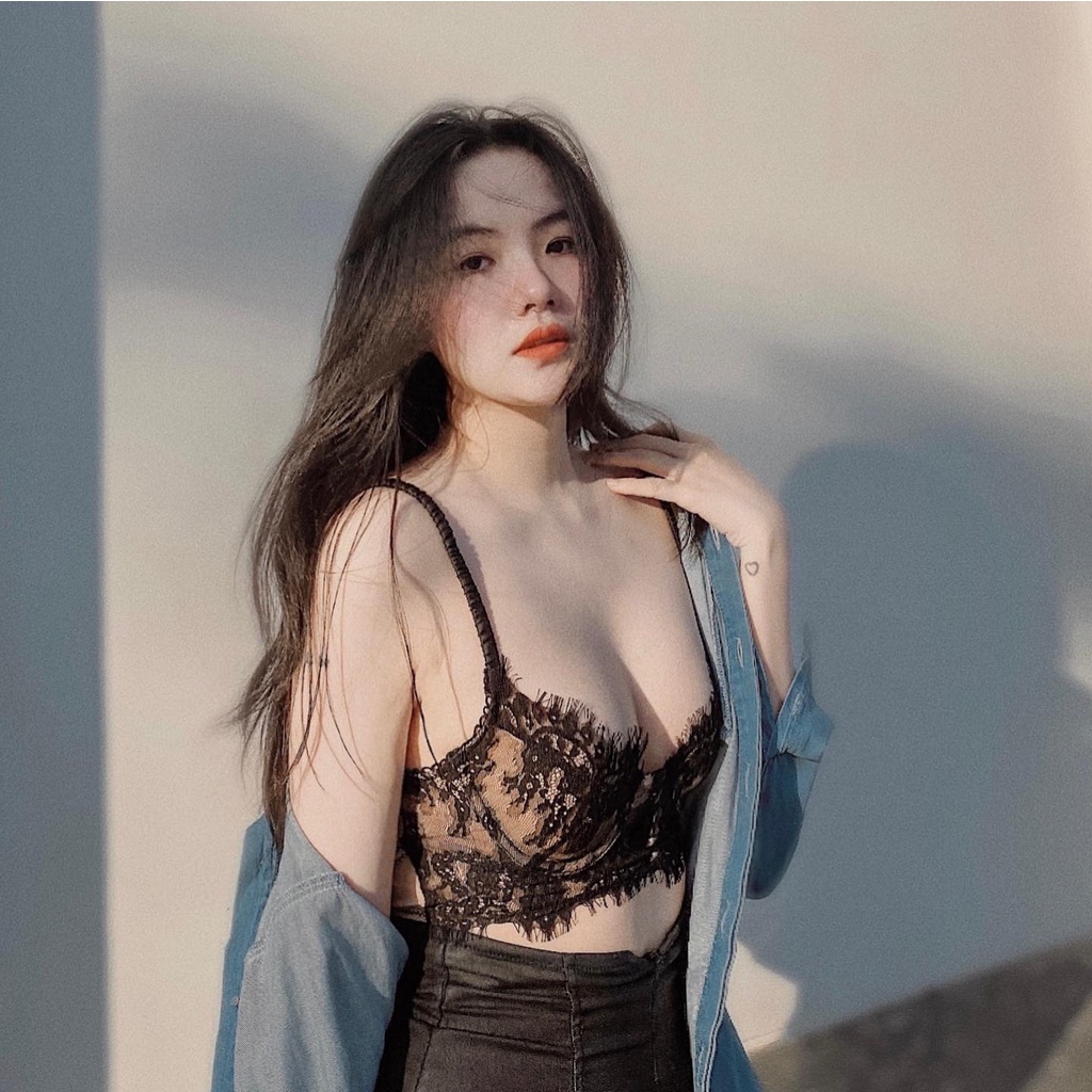 Áo Bra Ren Hàng Cúc Lụa Móc Cài Sau Hàng Loại 1