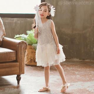 Đầm Công Chúa Phối Ren Xinh Xắn Dành Cho Bé Gái
